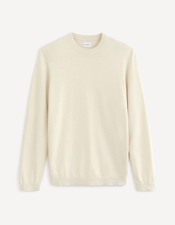 Pull col rond coton supima