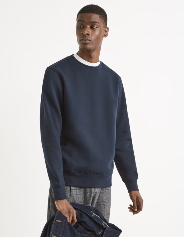 Sweat col rond coton mélangé