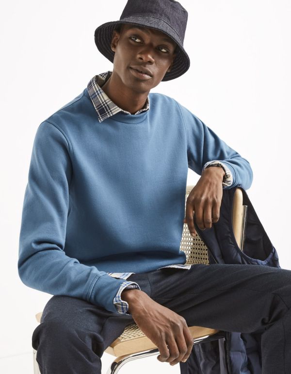 Sweat col rond coton mélangé