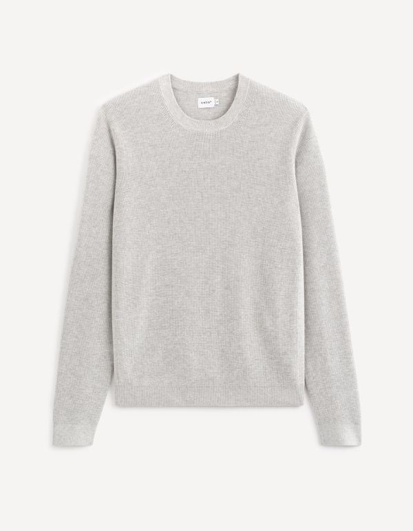 Pull col rond 100% coton