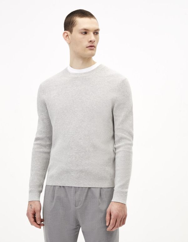 Pull col rond 100% coton