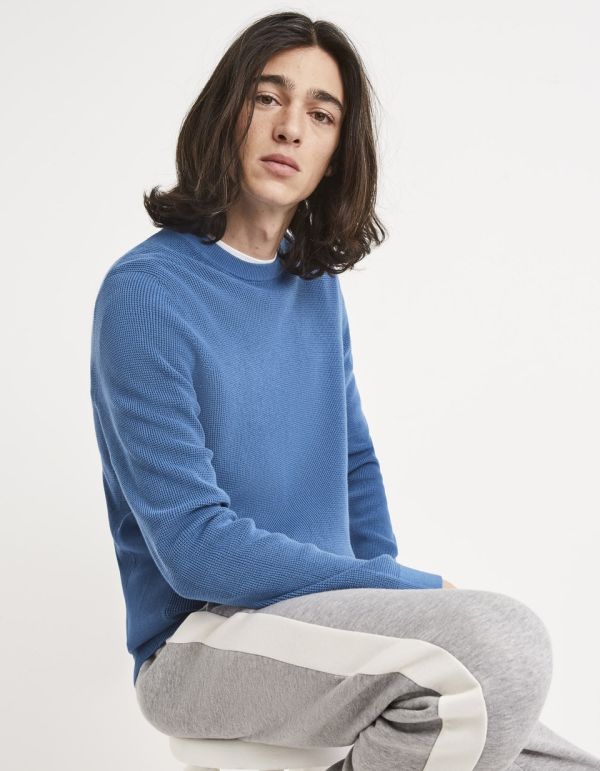 Pull col rond 100% coton