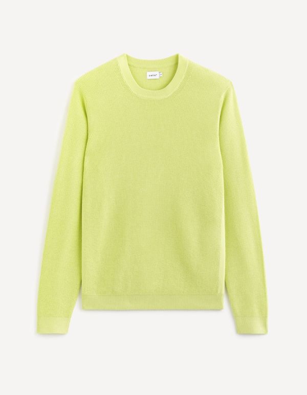 Pull col rond 100% coton