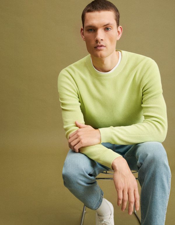 Pull col rond 100% coton