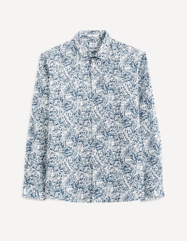 Chemise regular lin mélangé