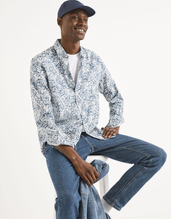 Chemise regular lin mélangé