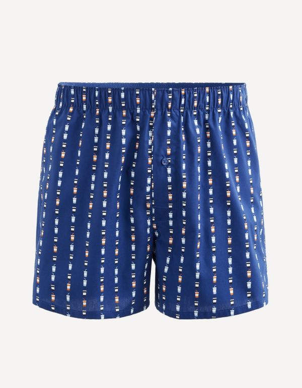 Boxer en coton premium supima motif boisson