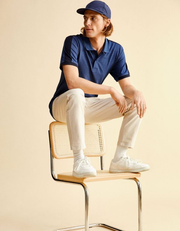 Polo coton mélangé