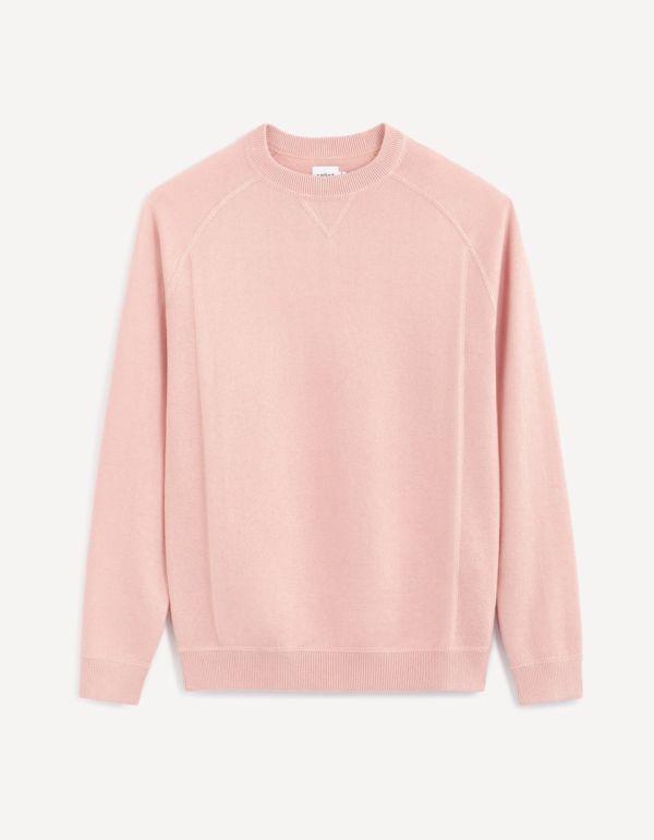 Pull col rond coton mélangé