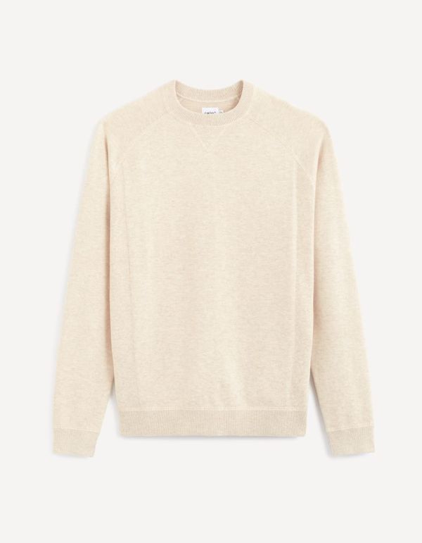 Pull col rond coton mélangé