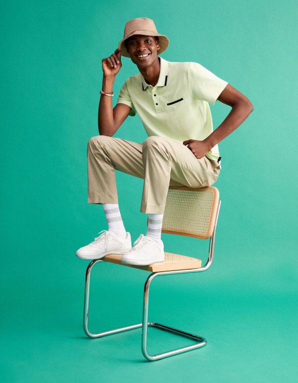 Polo coton mélangé