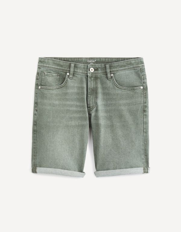 Bermuda en jean vert