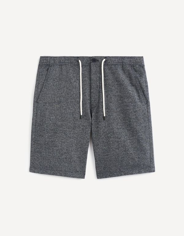Bermuda chino lin mélangé avec cordon