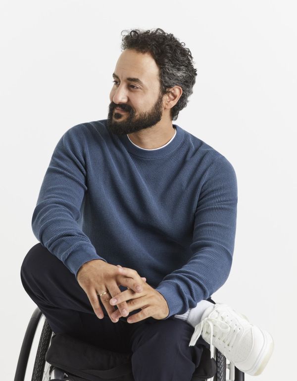 Pull col rond 100% coton