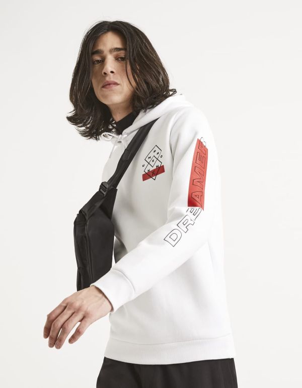 Sweat à capuche coton mélangé