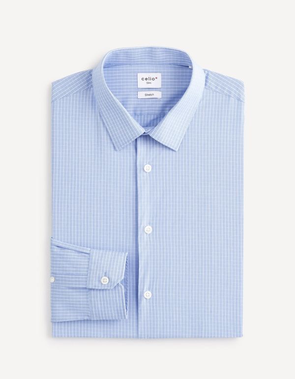 Chemise slim coton stretch repassage facile