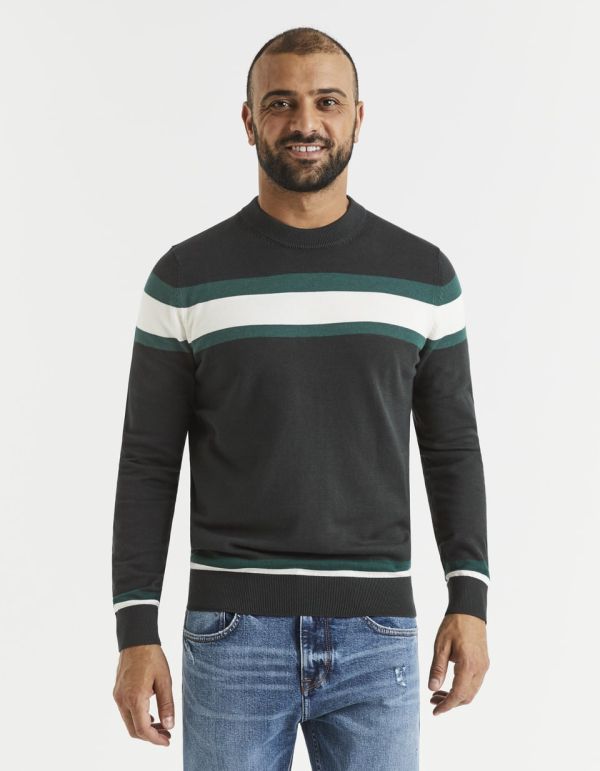 Pull col rond coton mélangé