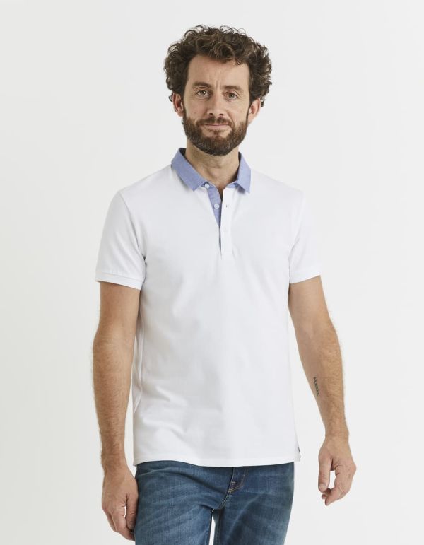 Polo coton mélangé
