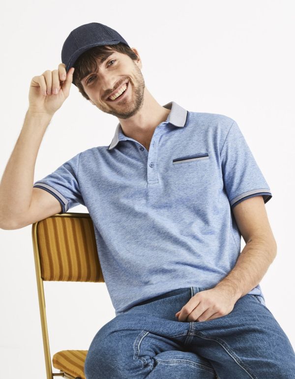 Polo piqué coton mélangé