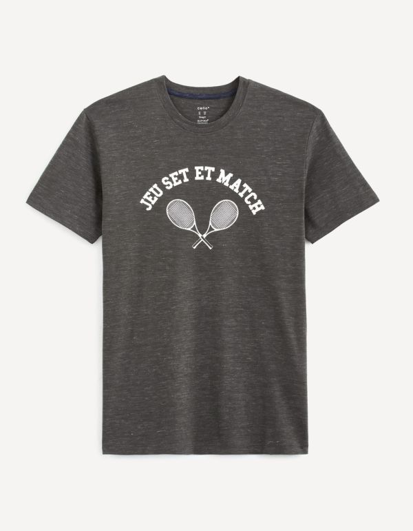 T-shirt col rond coton mélangé