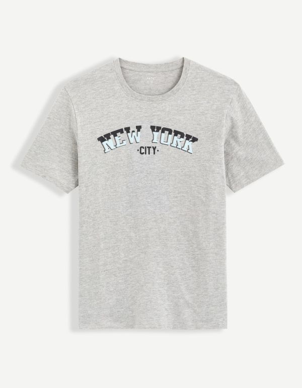 T-shirt col rond coton mélangé