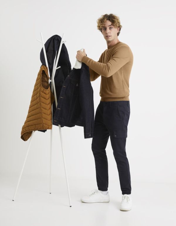 Pull col rond 100% laine mérinos extra fin