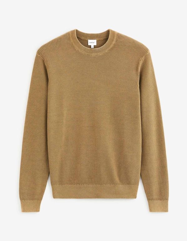 Pull col rond 100% coton