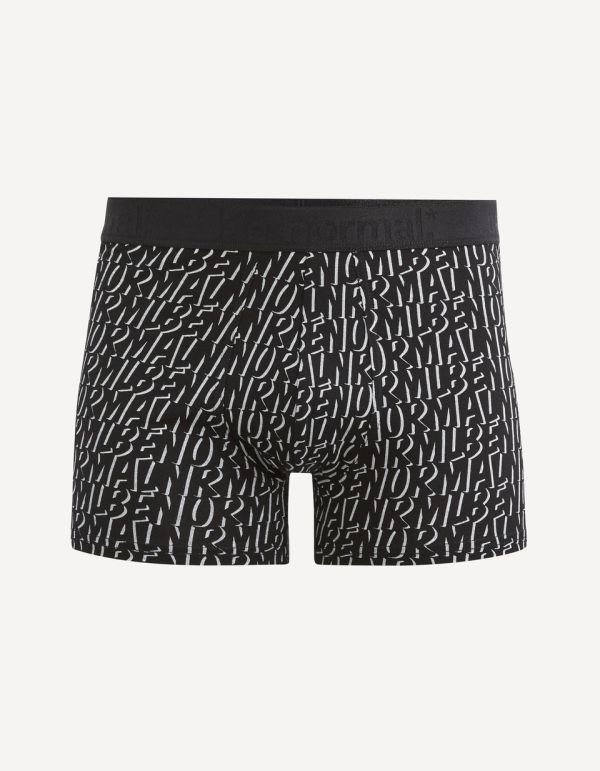 Boxer en coton stretch imprimé