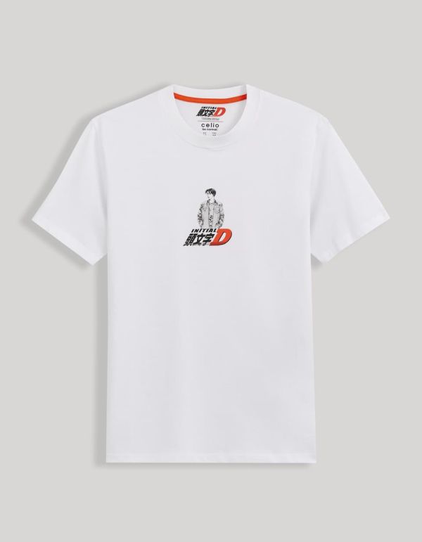 Initial D - T-shirt blanc