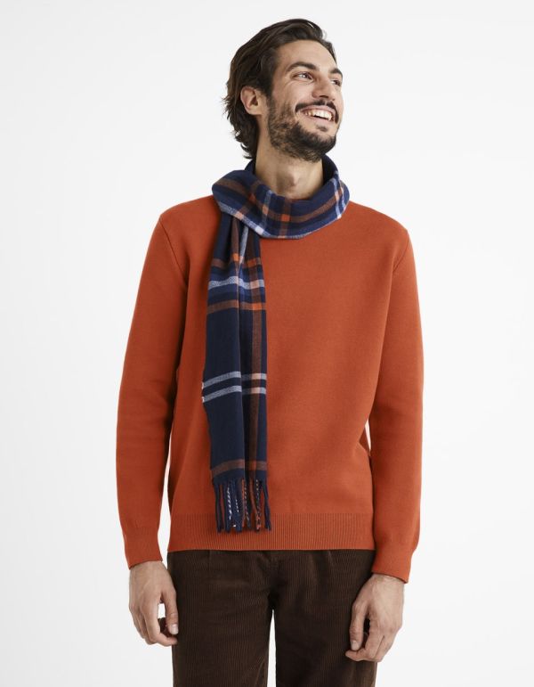 Echarpe à carreaux - marine