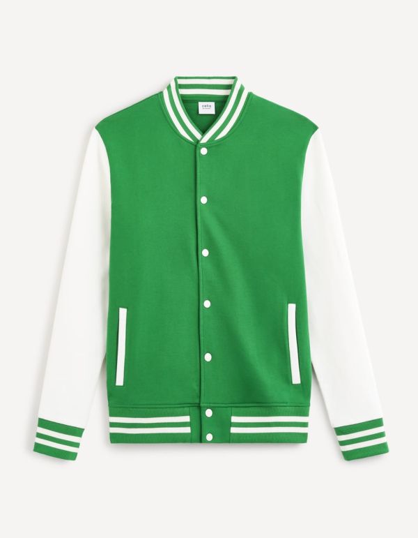 Teddy 100% coton - vert et blanc