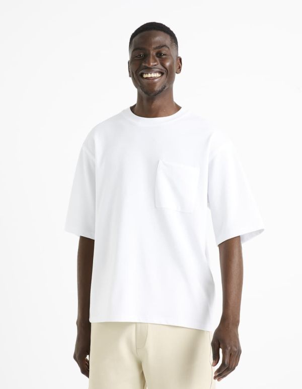 T-shirt col rond - blanc