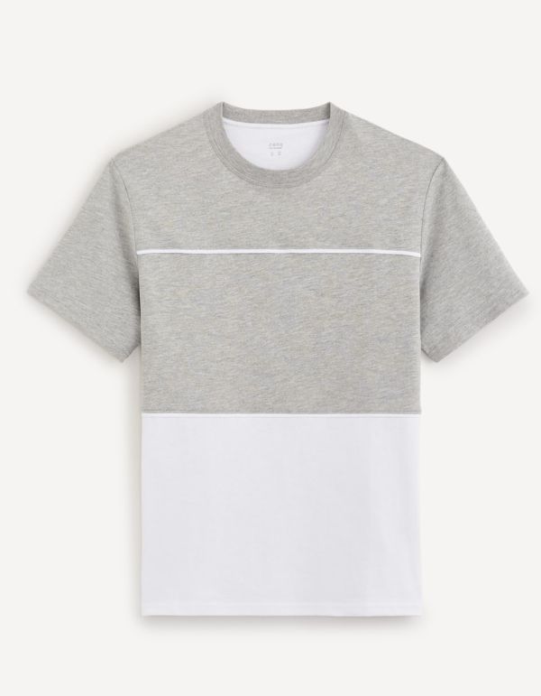 T-shirt col rond 100% coton - gris