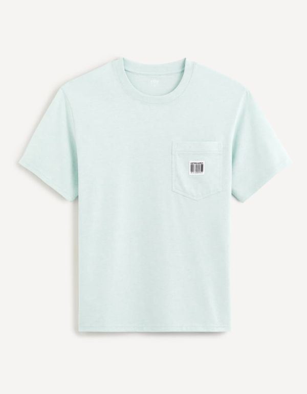 T-shirt col rond coton mélangé - vert