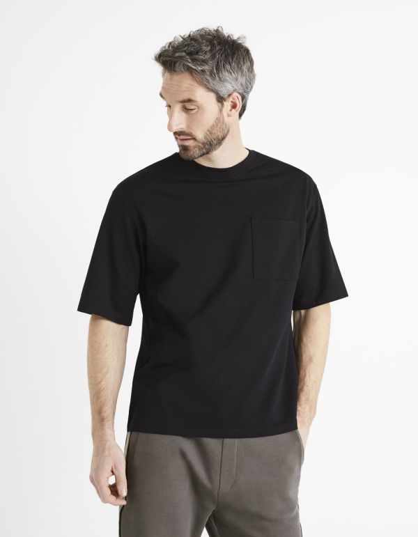 T-shirt col rond - noir