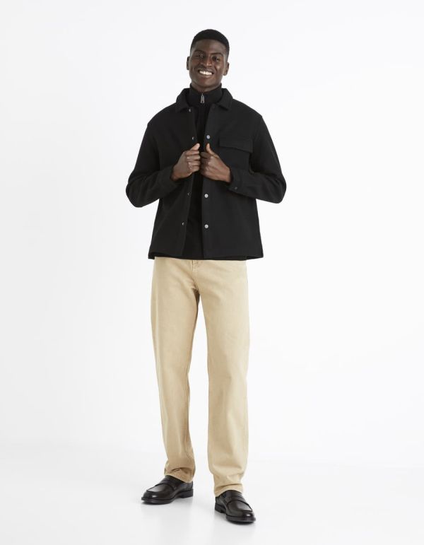 Surchemise oversize en flanelle - noir