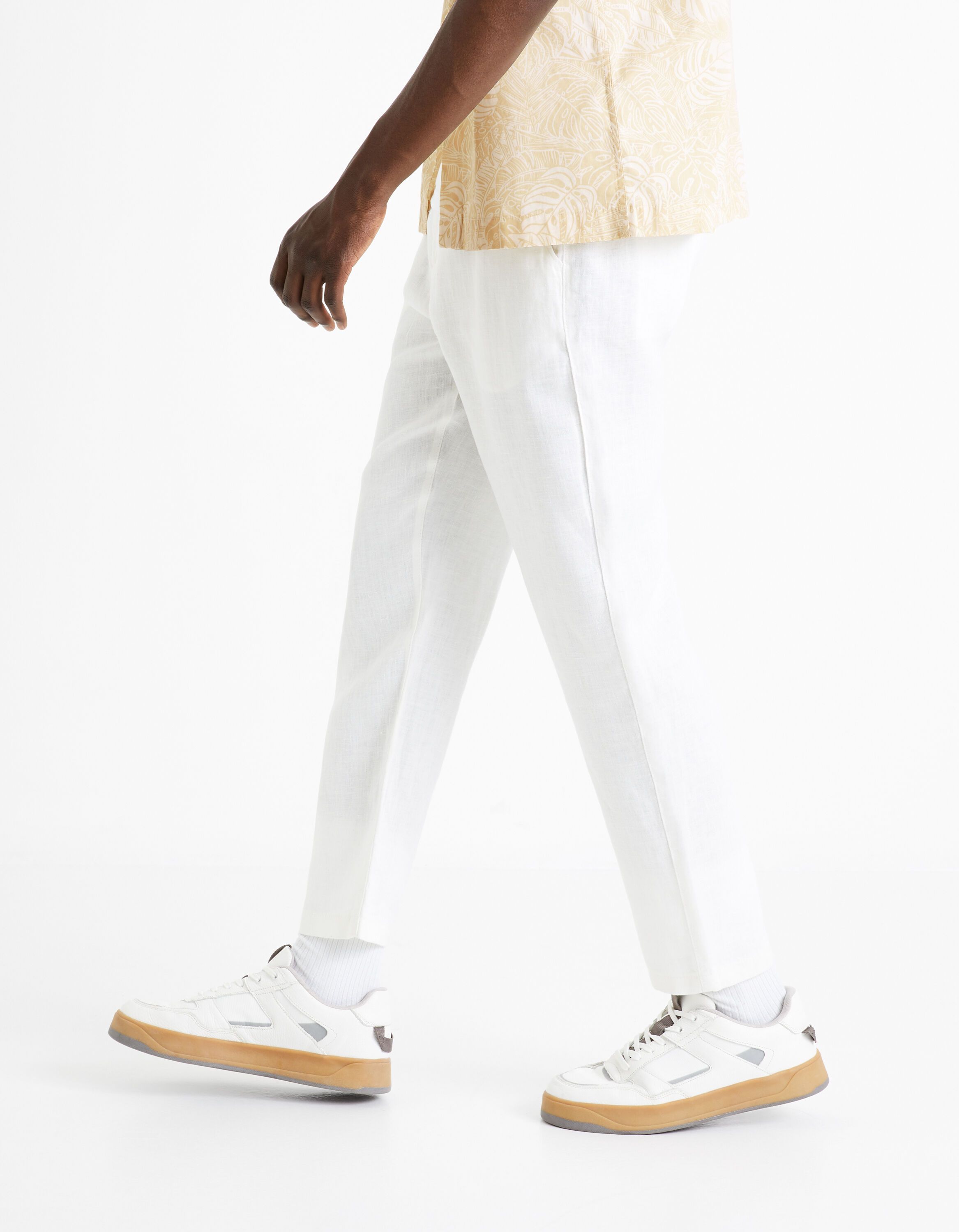 Pantalon homme lin blanc shop