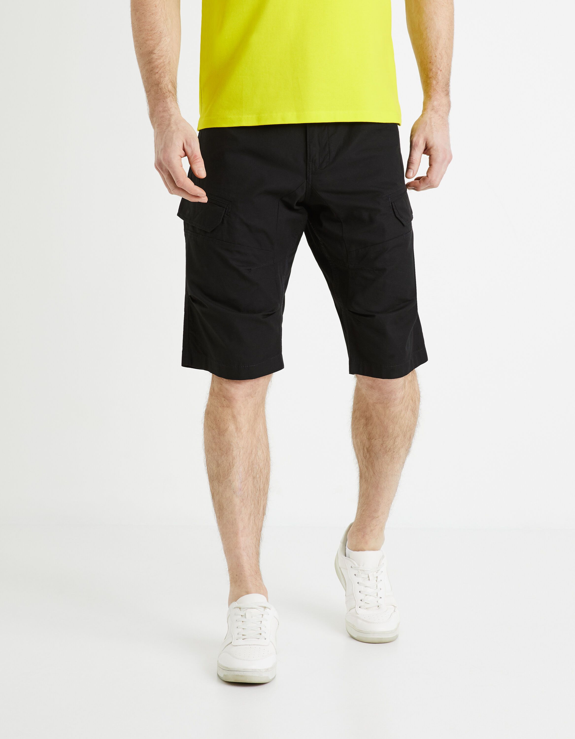 Short cargo 100 coton noir