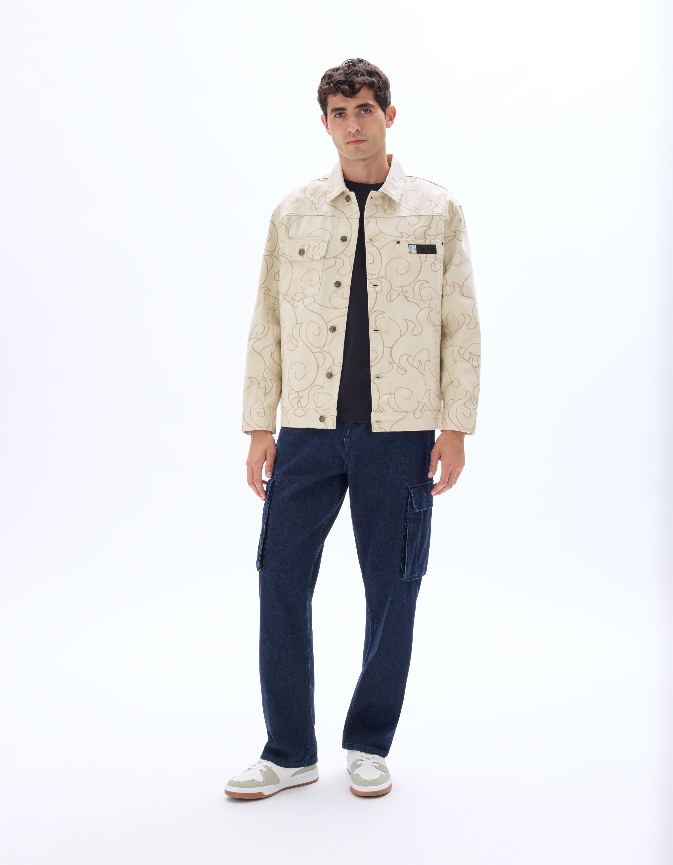 One Piece Veste denim oversize beige Celio Tunisie