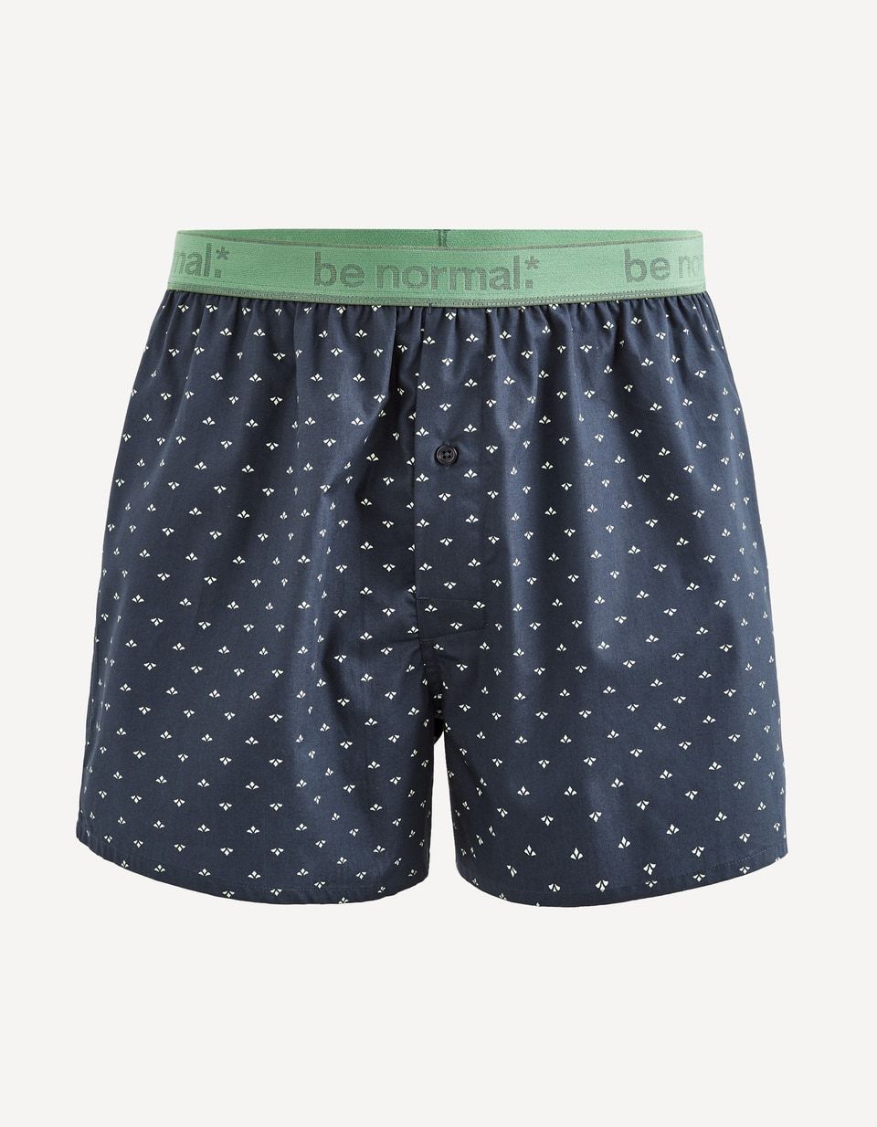 Calecon popeline 100 coton micro motif marine Celio Tunisie