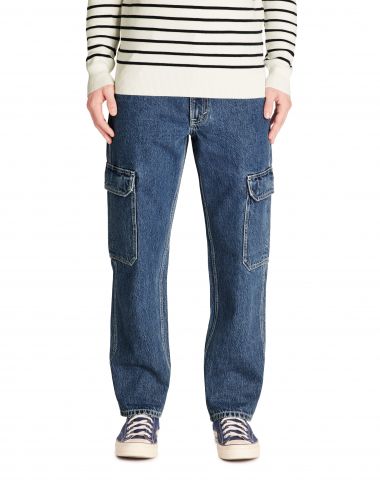 Jean loose 100% coton c75 - bleu