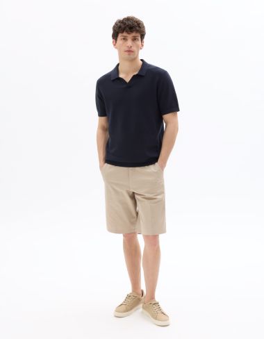 Polo piqué regular 100% coton tricot - marine