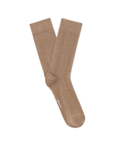 Chaussettes hautes en coton stretch - beige moyen