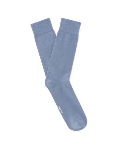 Chaussettes hautes en coton stretch - bleu moyen