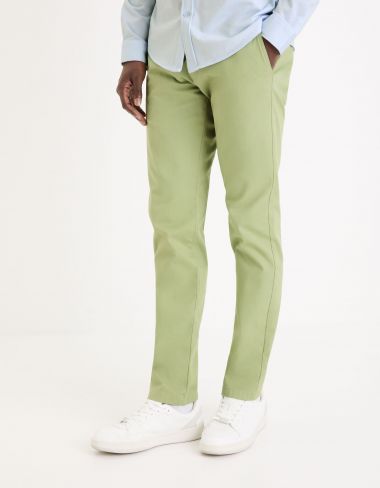 Pantalon chino slim - vert clair