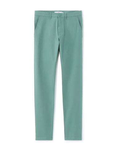 Pantalon chino slim en coton stretch longueur standard - vert clair