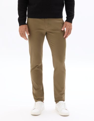 P.02 Pantalon chino slim en coton stretch longueur standard - gris foncé