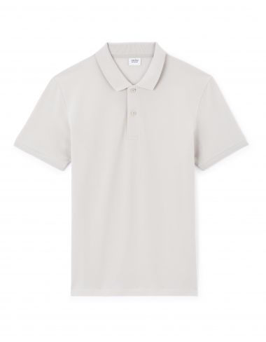 Polo piqué straight 100% coton - gris clair