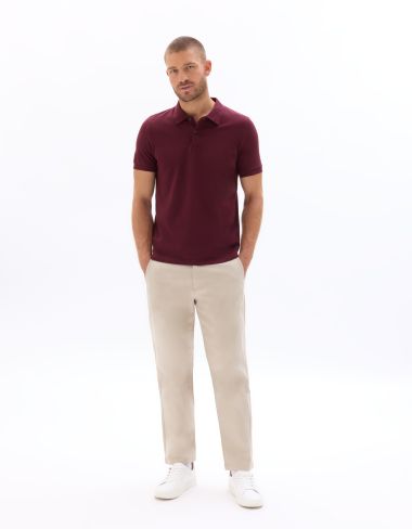 PO.01 Polo piqué regular 100% coton - rouge foncé