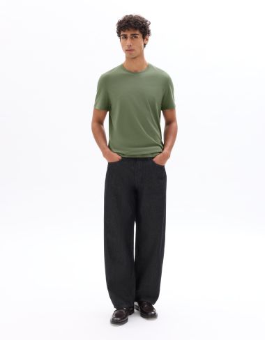 T-Shirt regular col rond 100% coton - vert